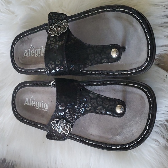 Alegria black thong sandals size 7 - Picture 16 of 16